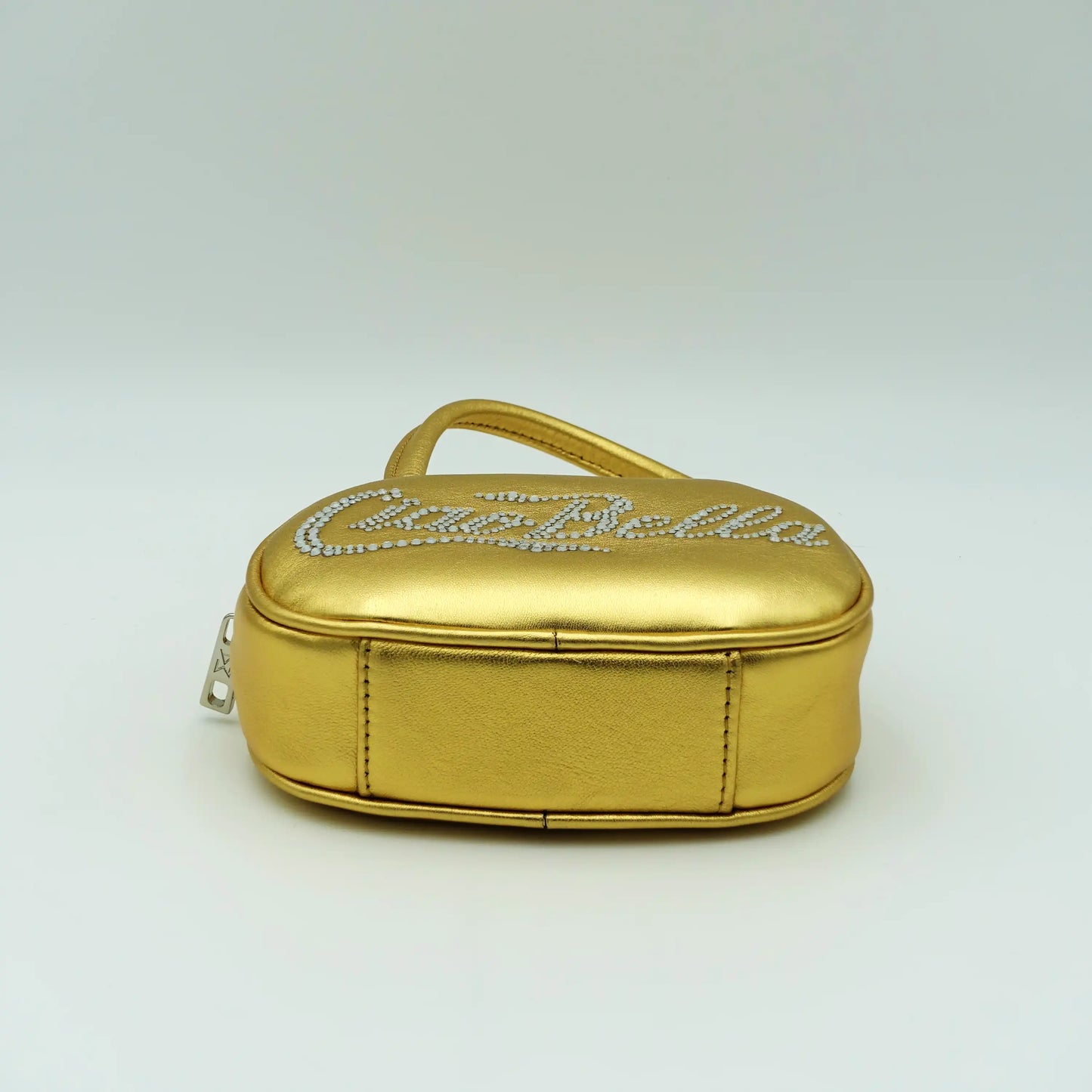 Amina Muaddi Super Amini Ciao Bella Bag in Gold
