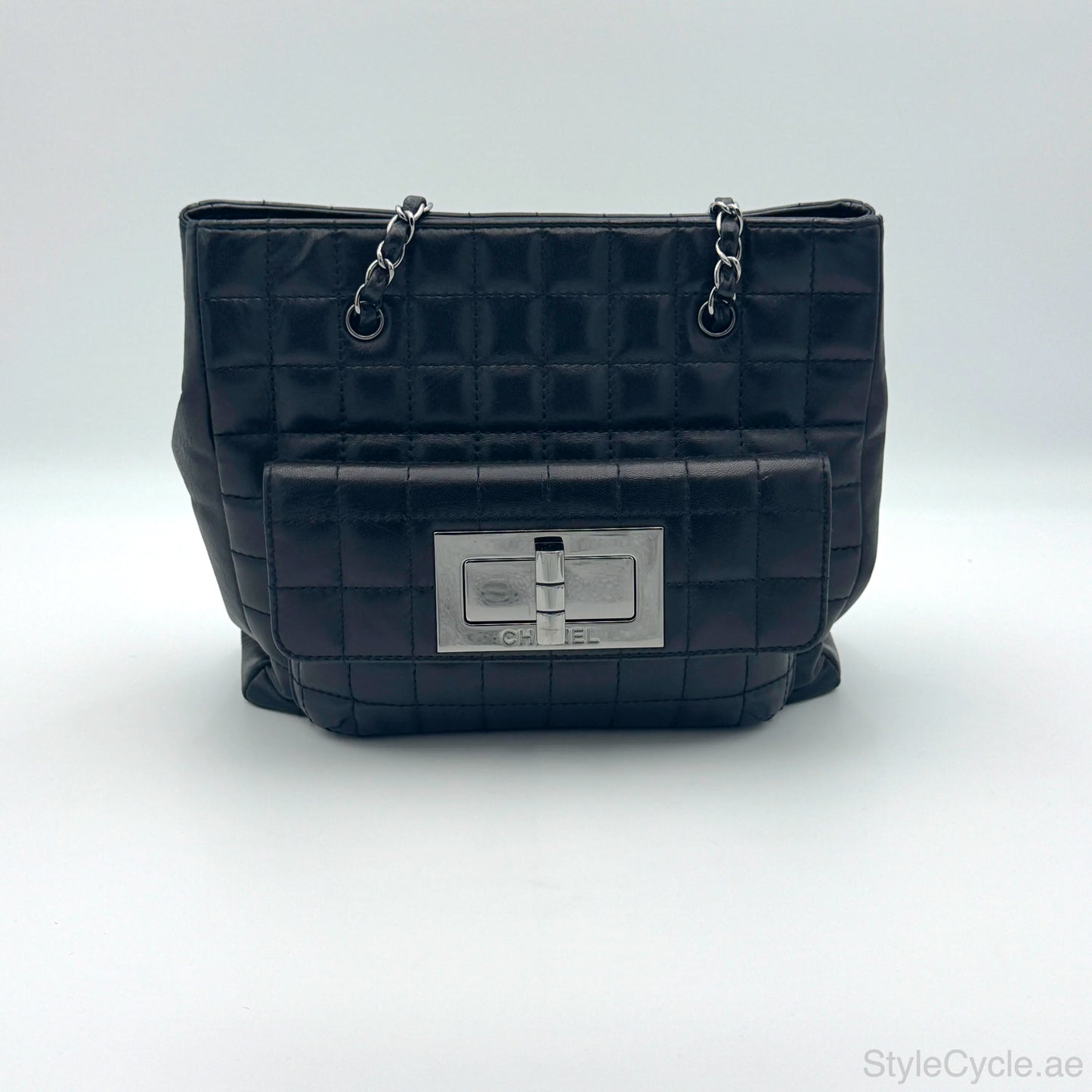 Chanel Black Cube Bar Quilted Bag