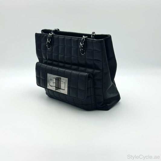 Chanel Black Cube Bar Quilted Bag
