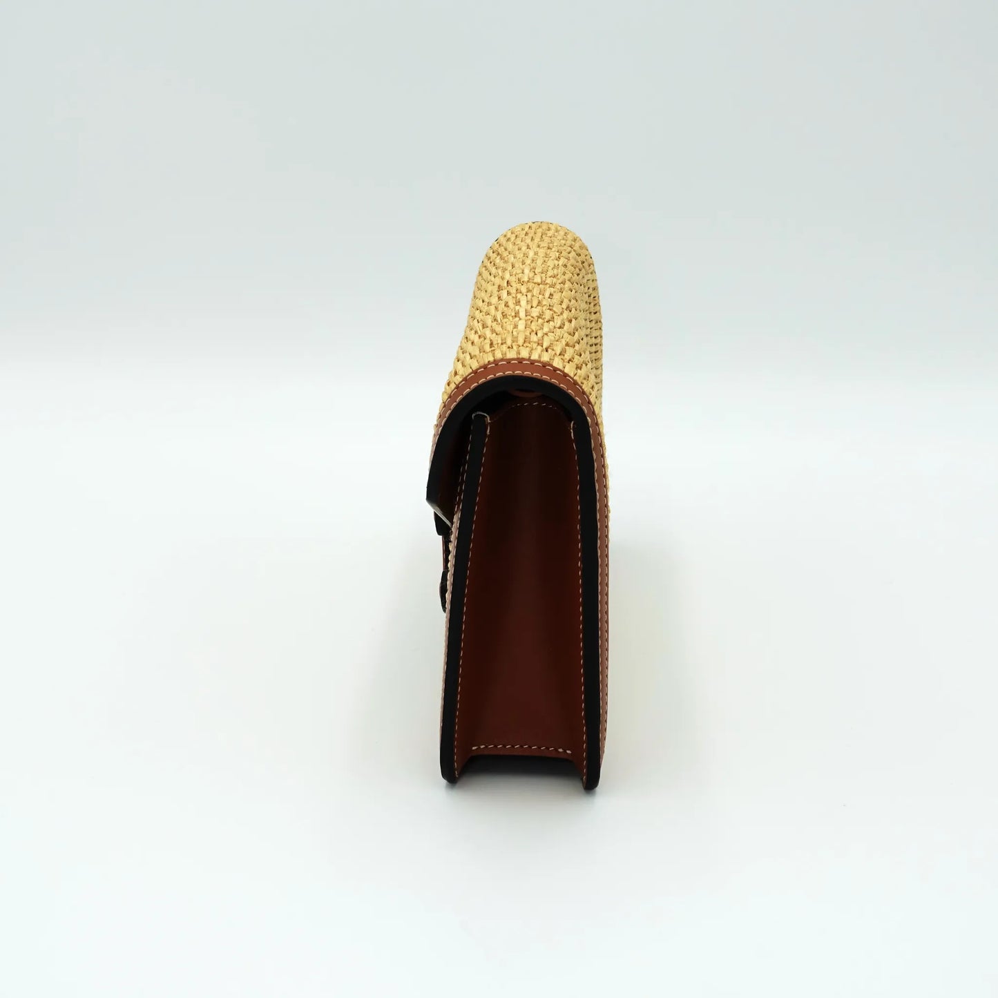 Celine Triomphe Shoulder Bag in Raffia and Leather