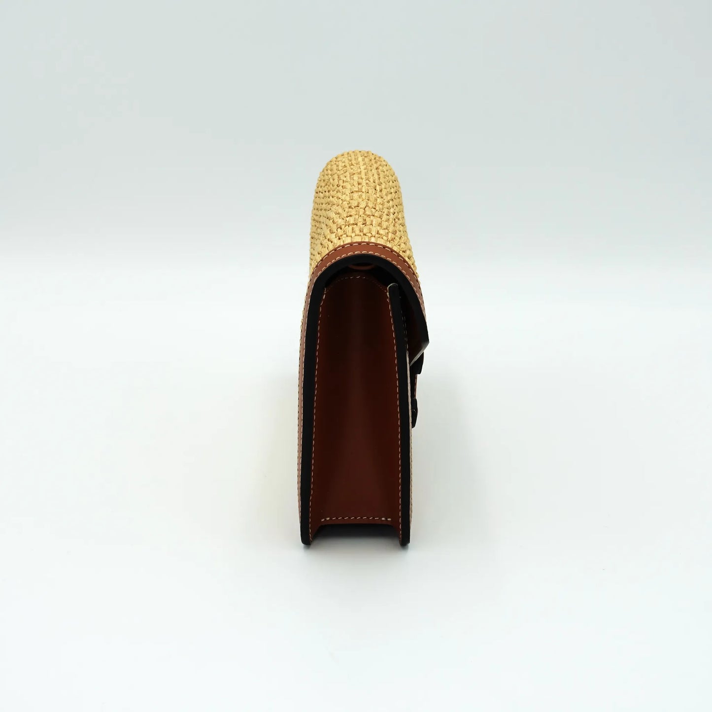 Celine Triomphe Shoulder Bag in Raffia and Leather