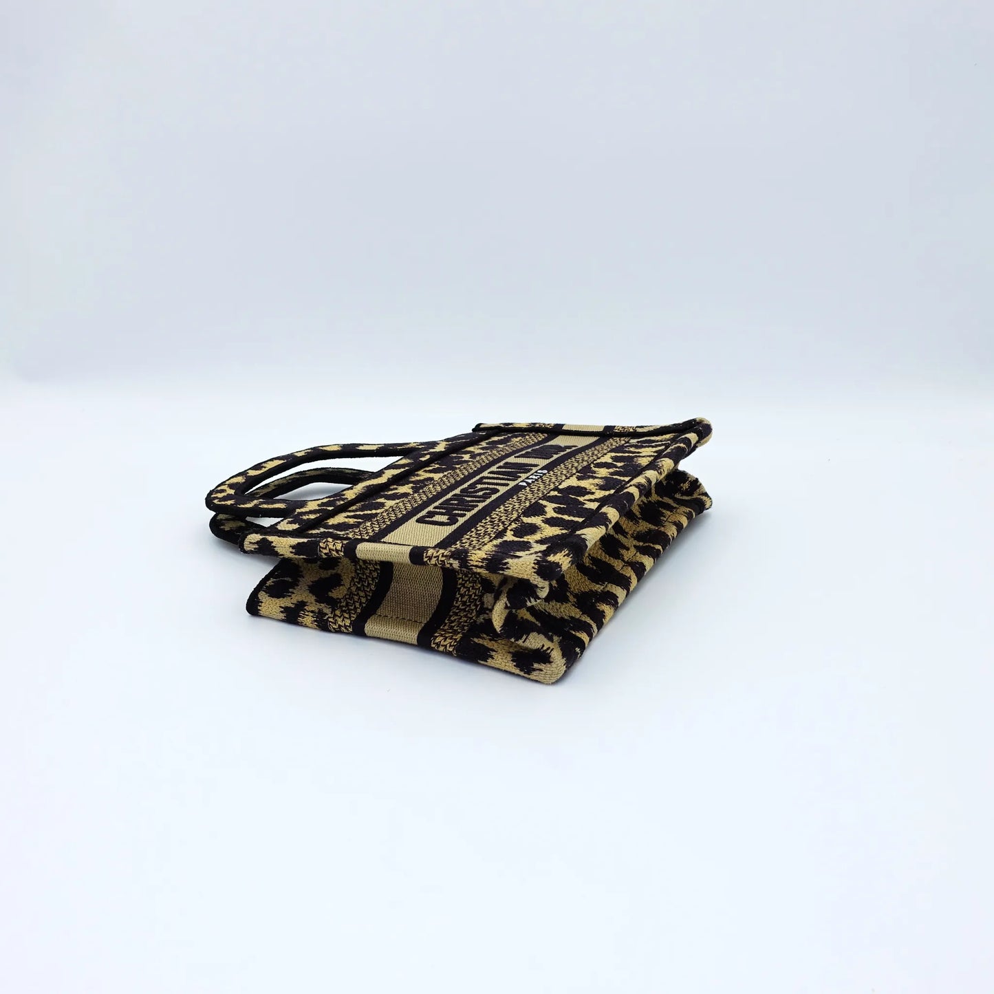 Dior Mini Book Tote in Mizza Leopard Embroidery