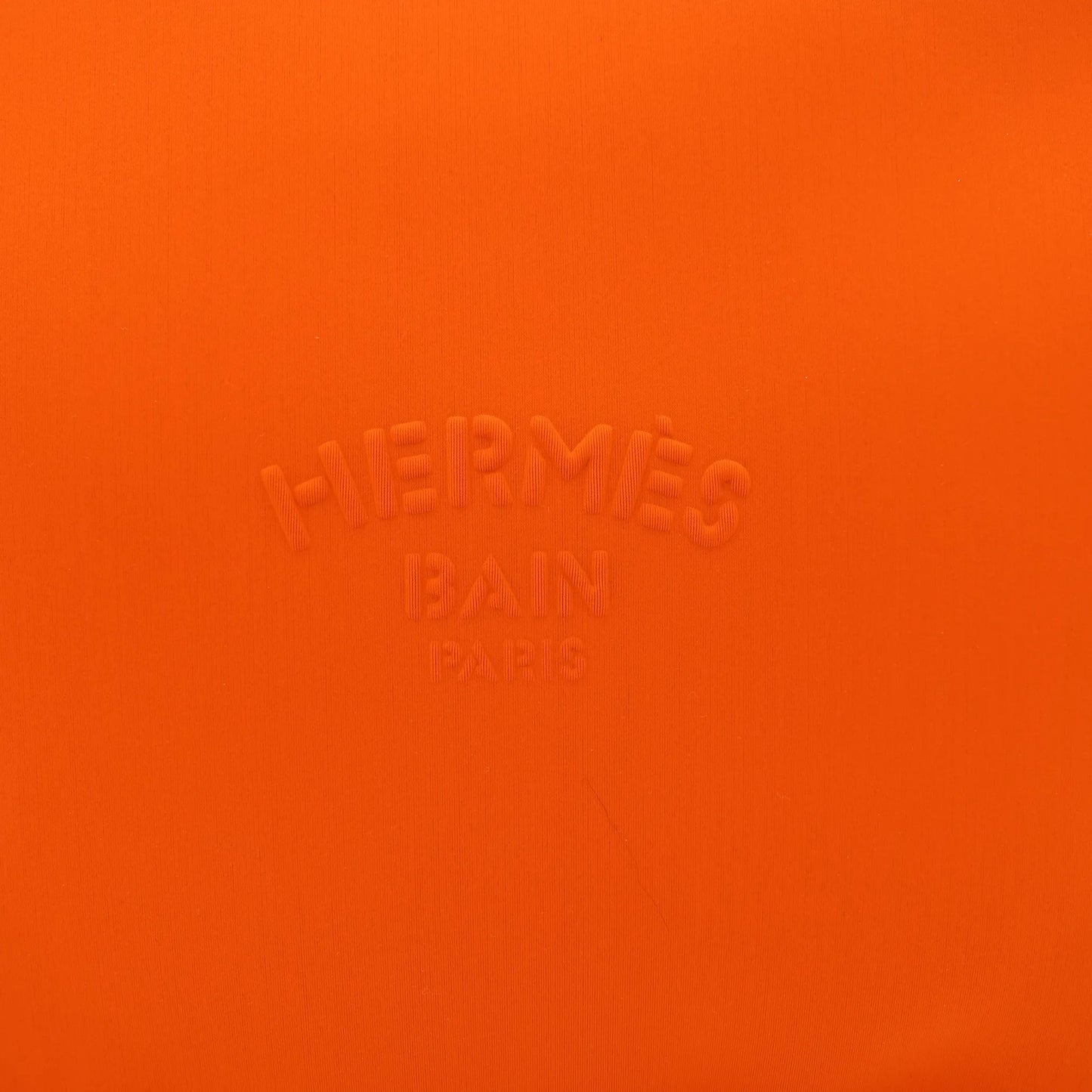 Hermès Bain Zip Pouch in orange coated canvas / neoprene