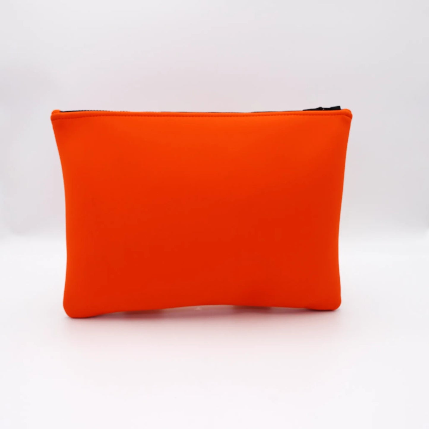 Hermès Bain Zip Pouch in orange coated canvas / neoprene