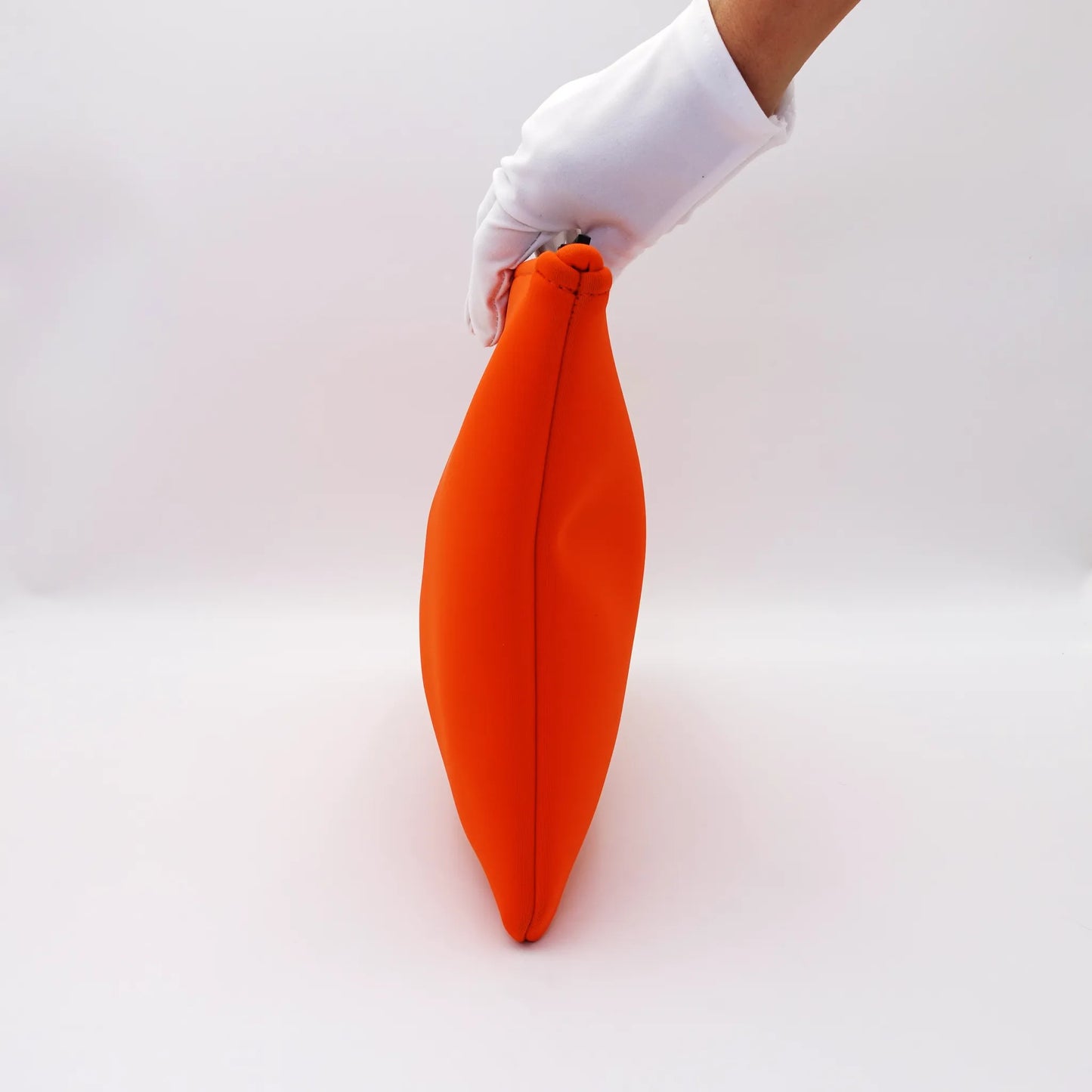 Hermès Bain Zip Pouch in orange coated canvas / neoprene