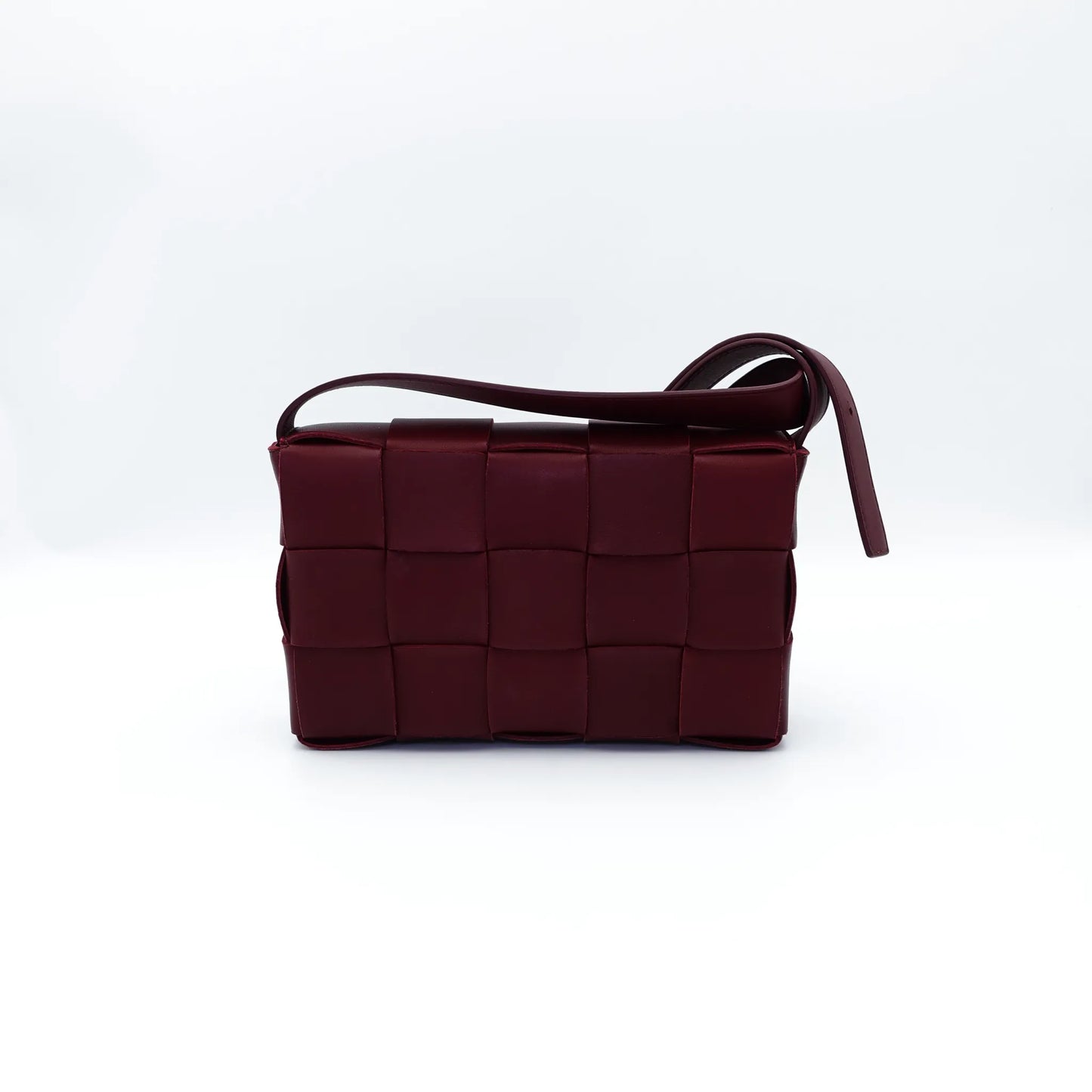 Bottega Veneta Cassette Bag – Intrecciato Leather in Deep Burgundy