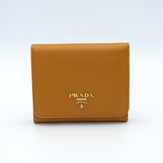 Prada wallet crafted in signature Saffiano leather