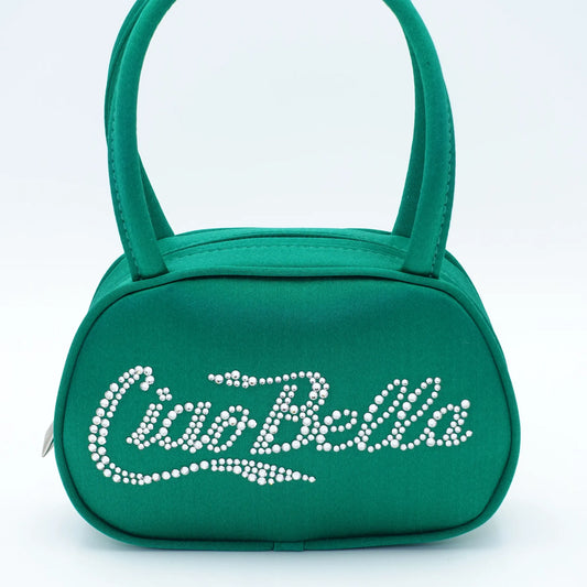 Amina Muaddi Super Amini Ciao Bella Bag in Satin