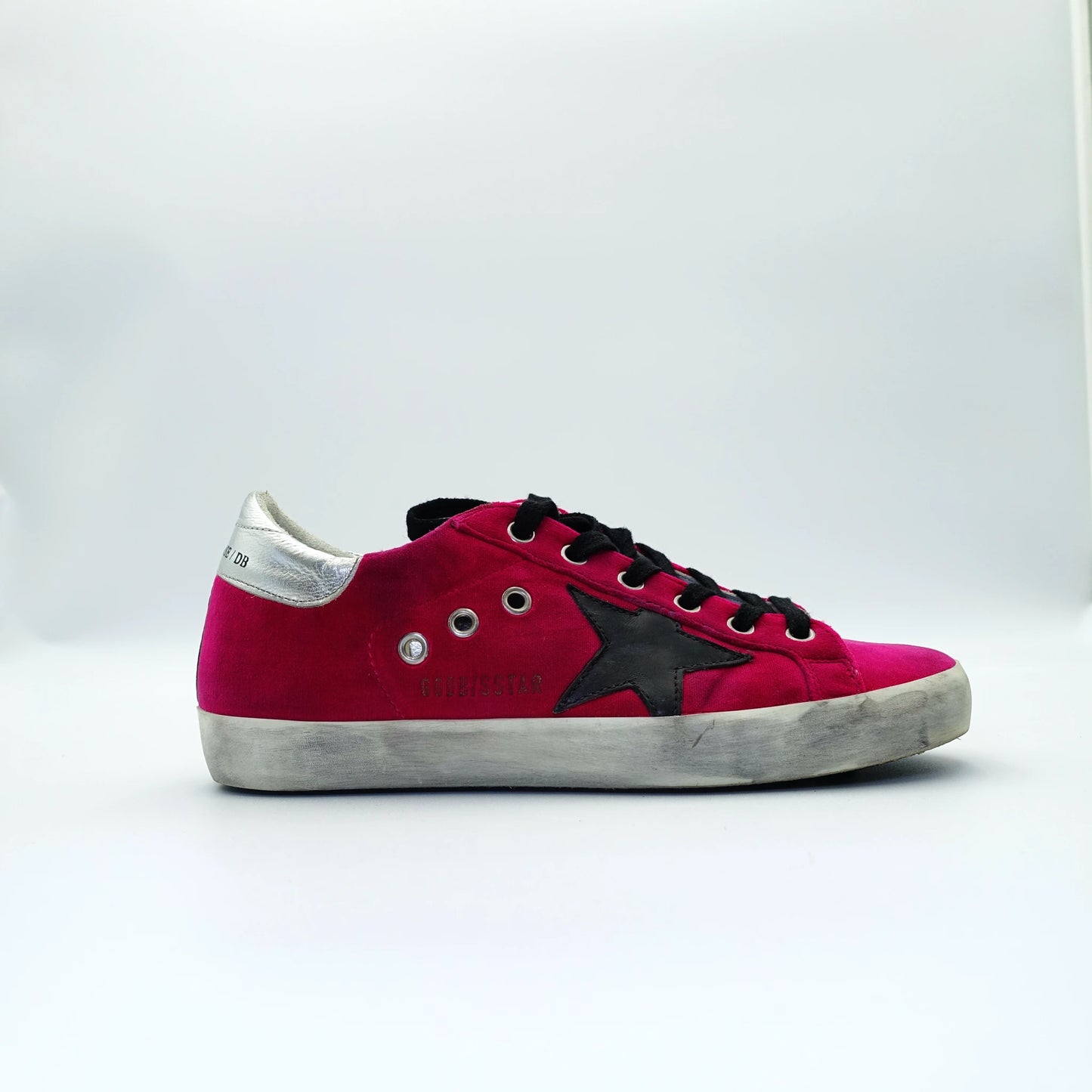 Golden Goose Super-Star Velvet Sneakers in Fuchsia EU36