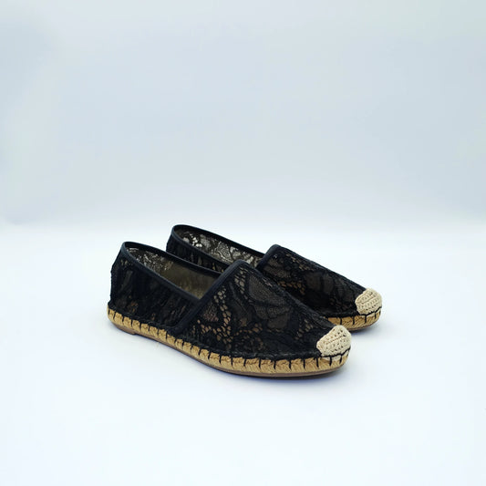 Valentino Garavani Lace Cap-Toe Espadrilles EU36