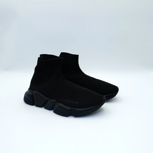 Balenciaga Black Knit Speed High Top Sneakers EU36
