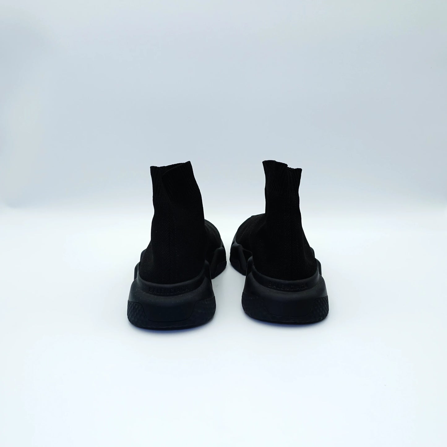 Balenciaga Black Knit Speed High Top Sneakers EU36
