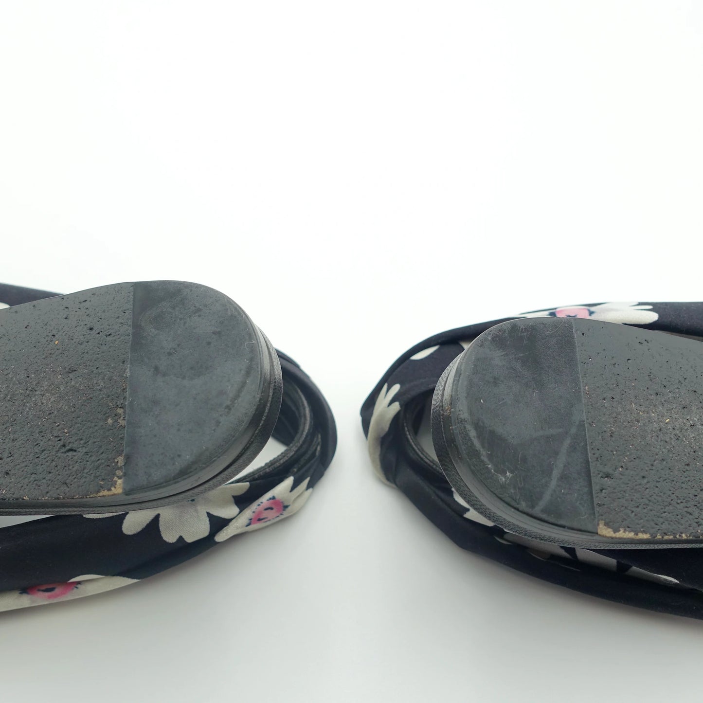 Balenciaga Floral Print Knife Slingback Flats EU35