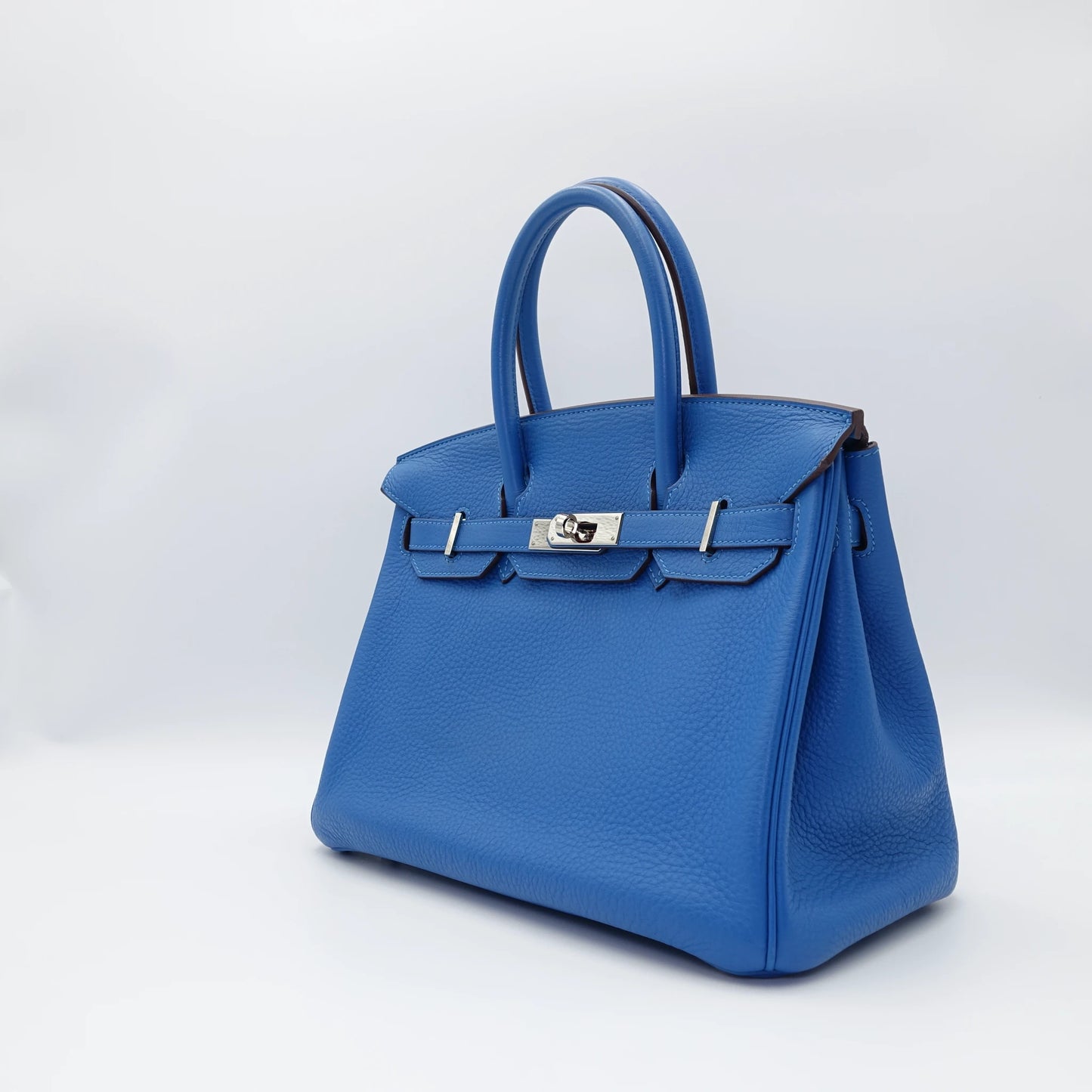 *HOT BUY* Hermes Birkin 30 Blue Mykonos in Clemence Leather with Palladium Hardware