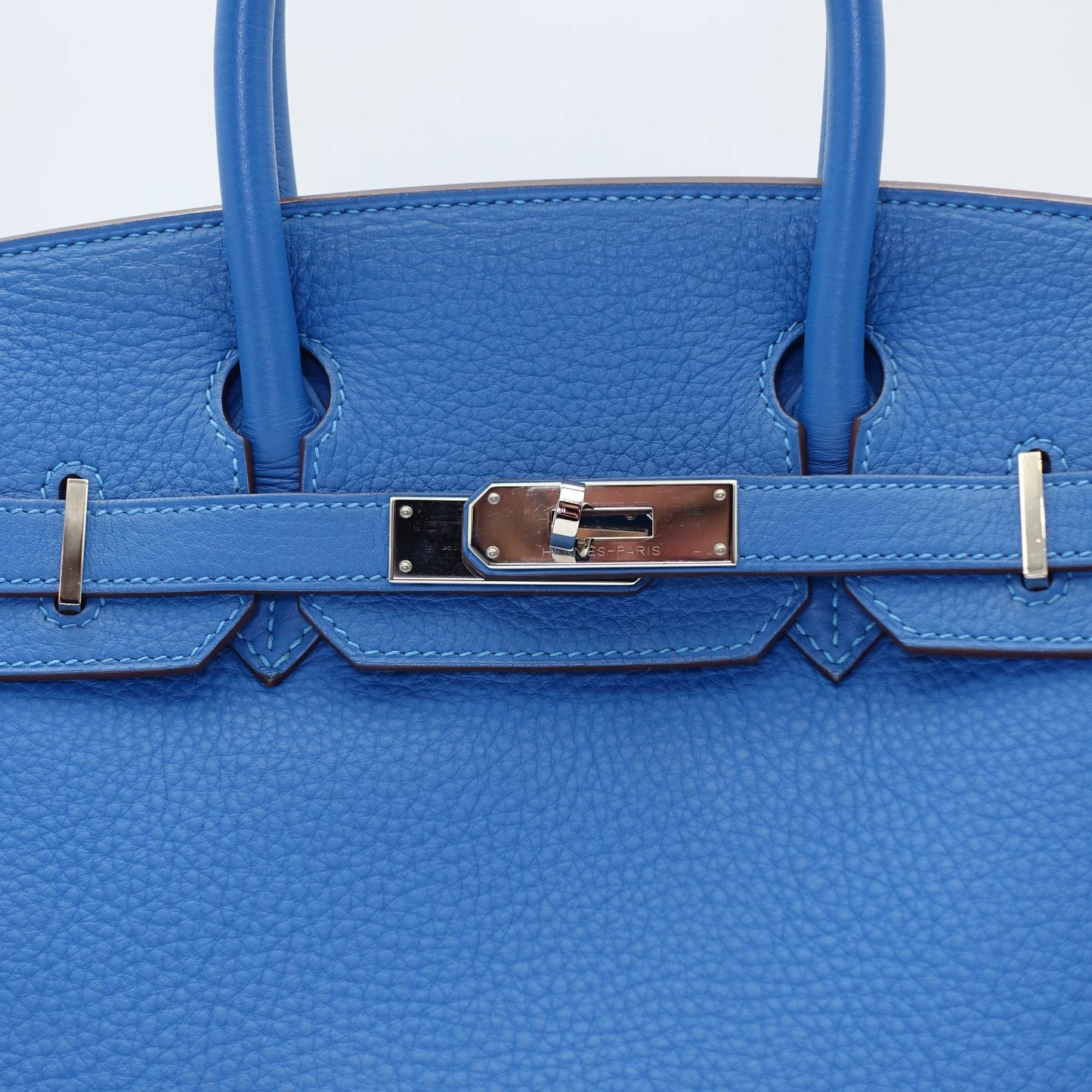 *HOT BUY* Hermes Birkin 30 Blue Mykonos in Clemence Leather with Palladium Hardware
