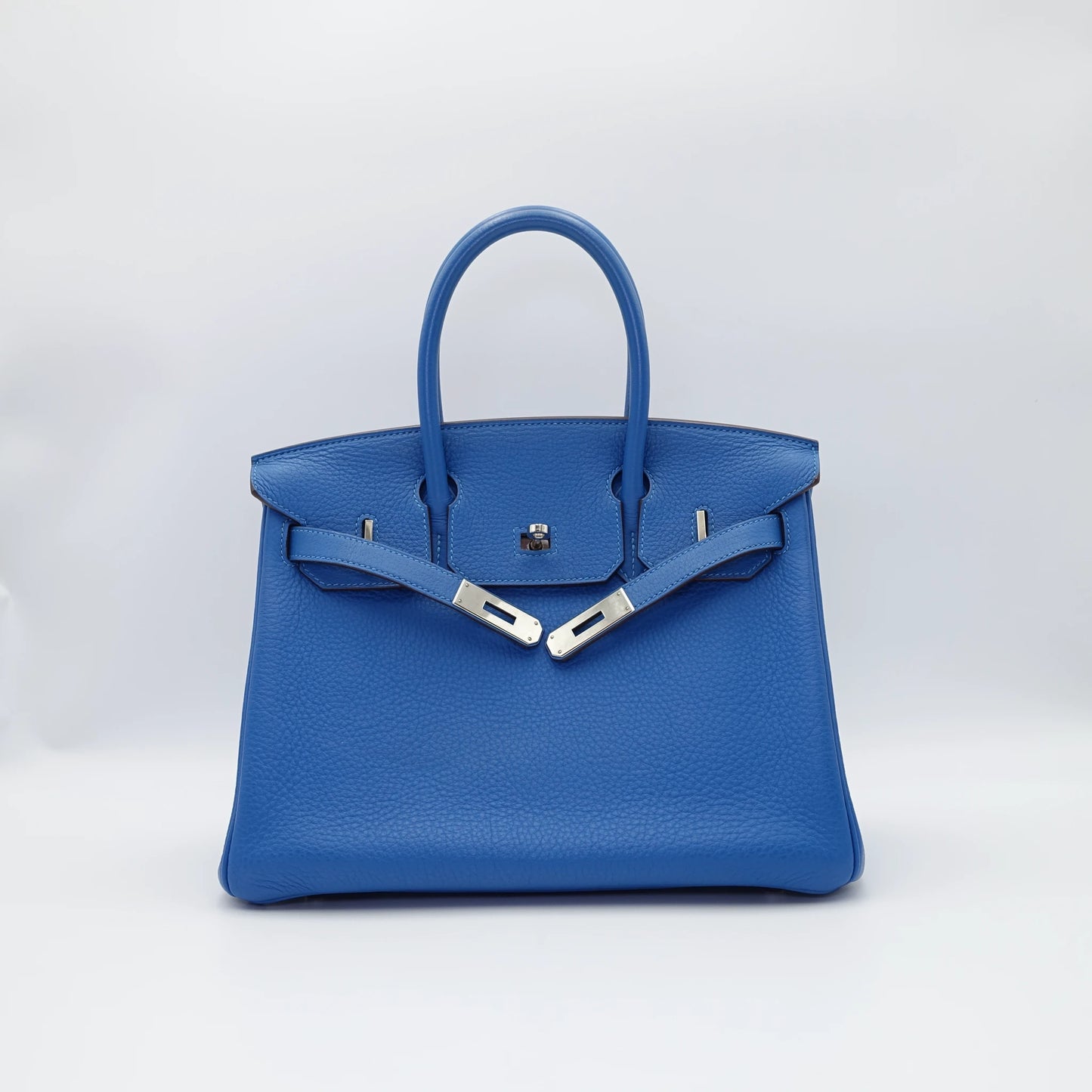 *HOT BUY* Hermes Birkin 30 Blue Mykonos in Clemence Leather with Palladium Hardware