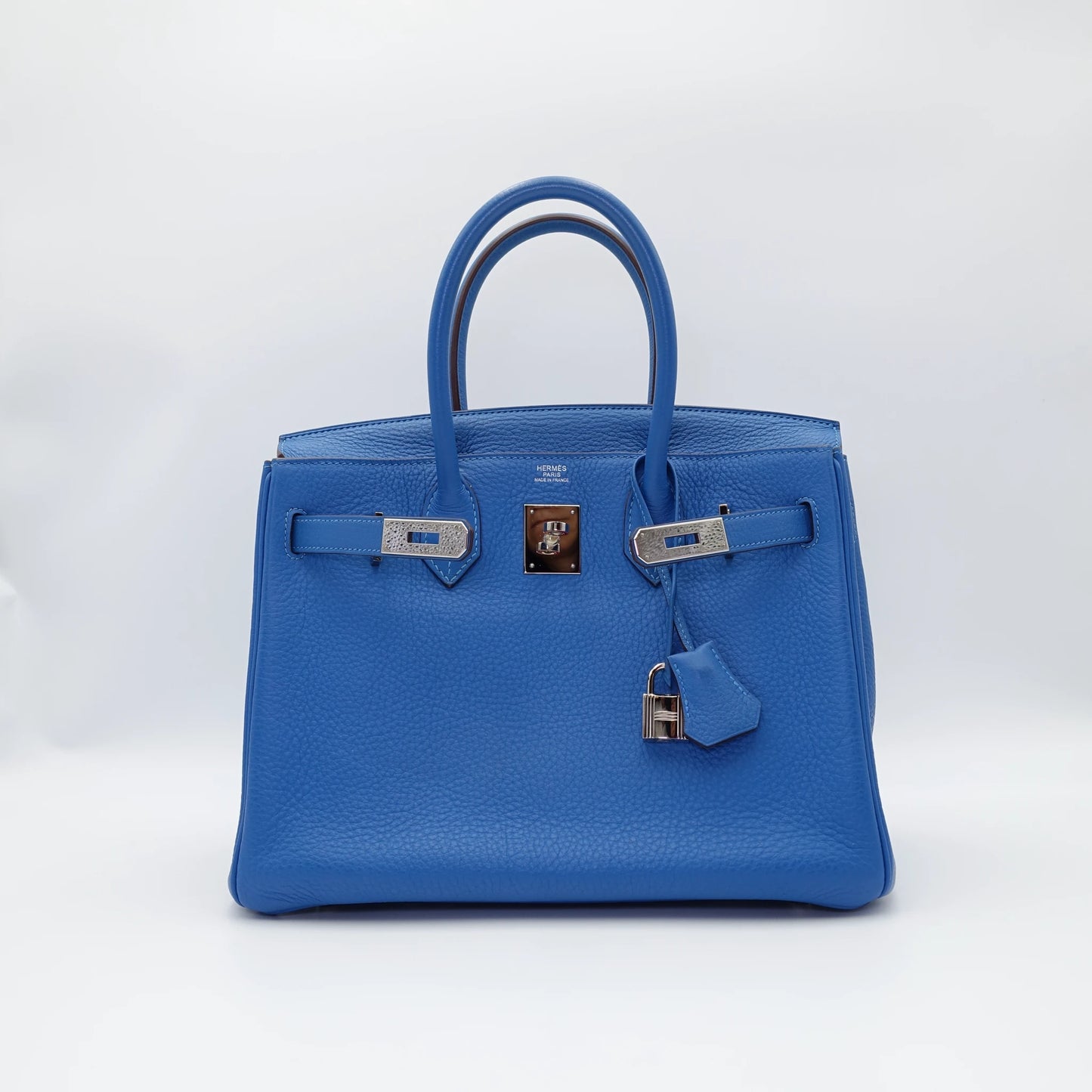 *HOT BUY* Hermes Birkin 30 Blue Mykonos in Clemence Leather with Palladium Hardware