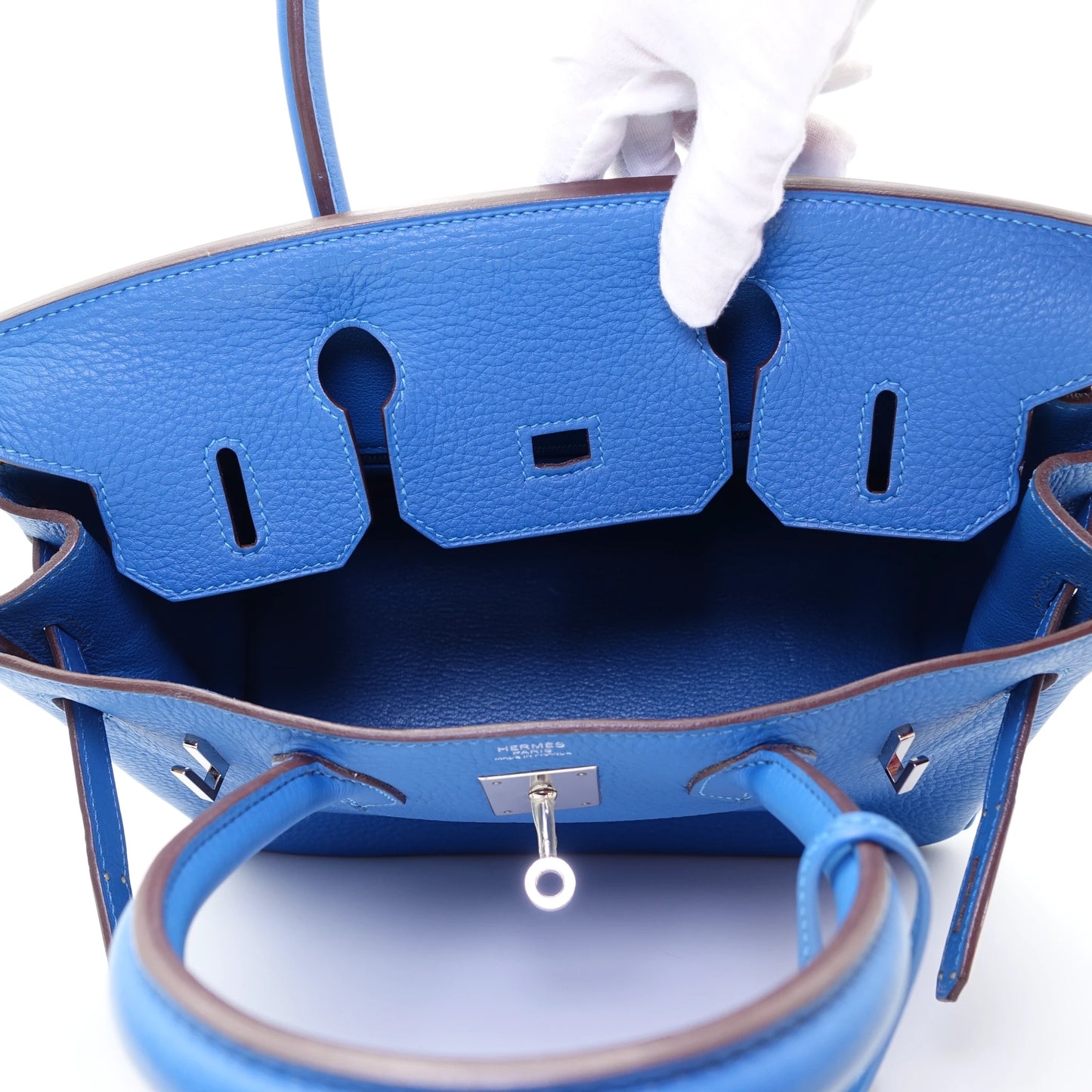 *HOT BUY* Hermes Birkin 30 Blue Mykonos in Clemence Leather with Palladium Hardware