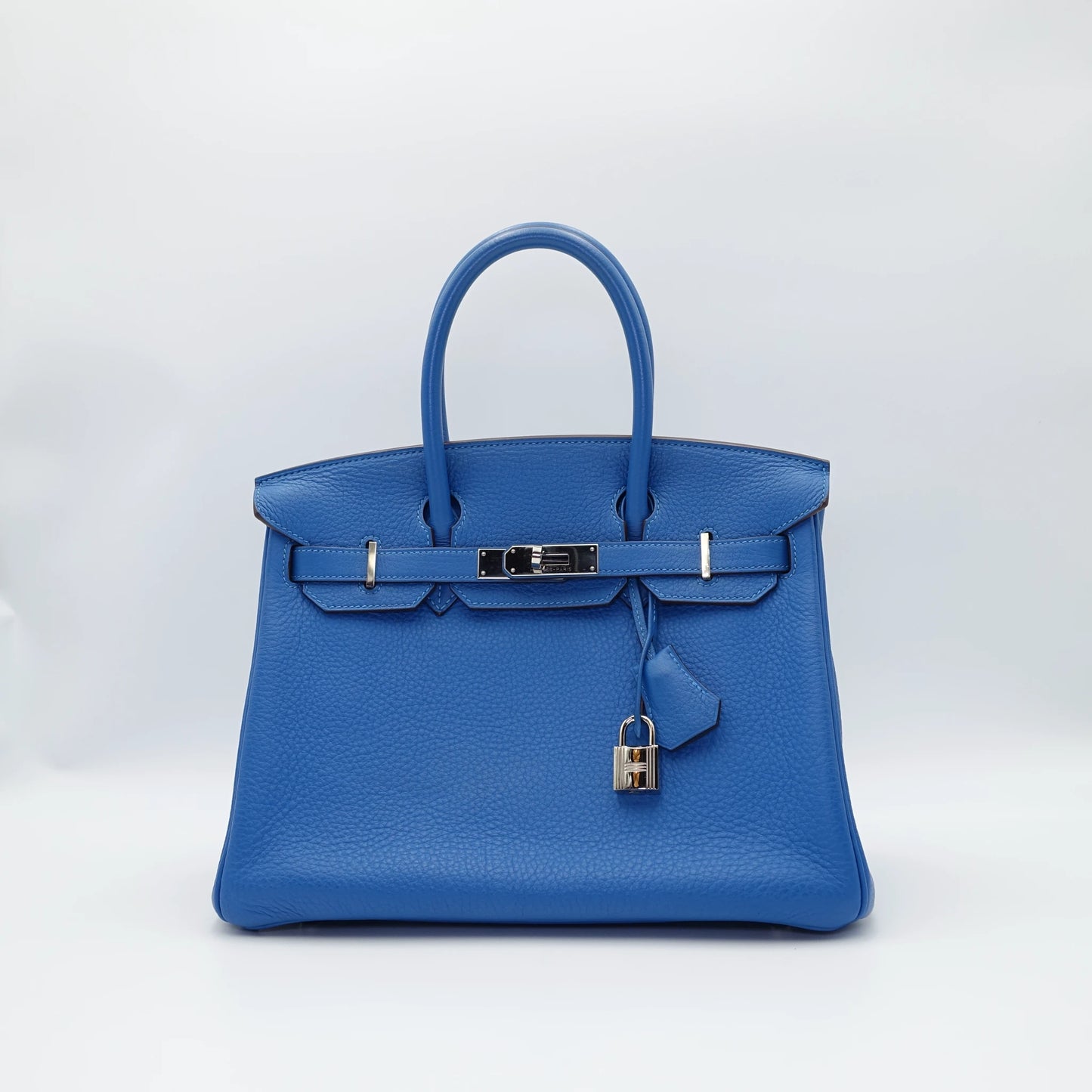 *HOT BUY* Hermes Birkin 30 Blue Mykonos in Clemence Leather with Palladium Hardware