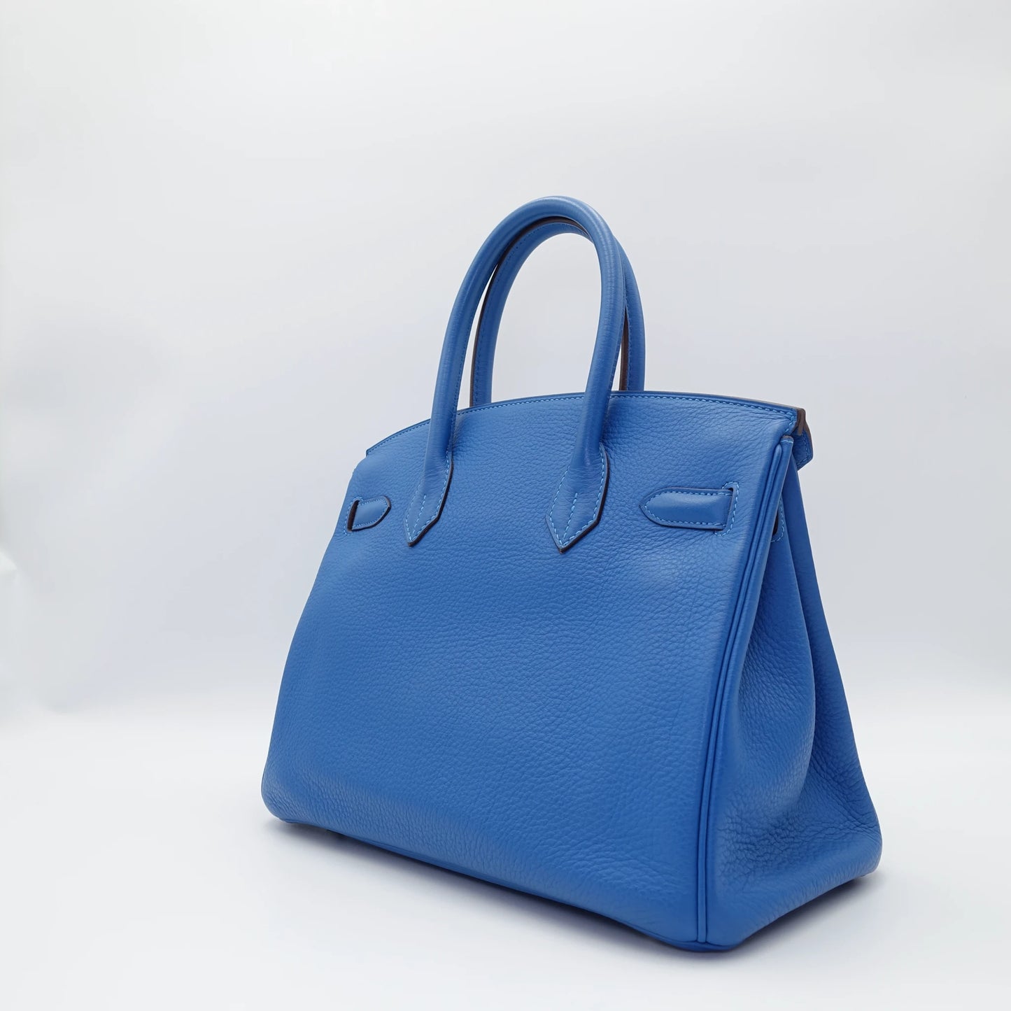 *HOT BUY* Hermes Birkin 30 Blue Mykonos in Clemence Leather with Palladium Hardware