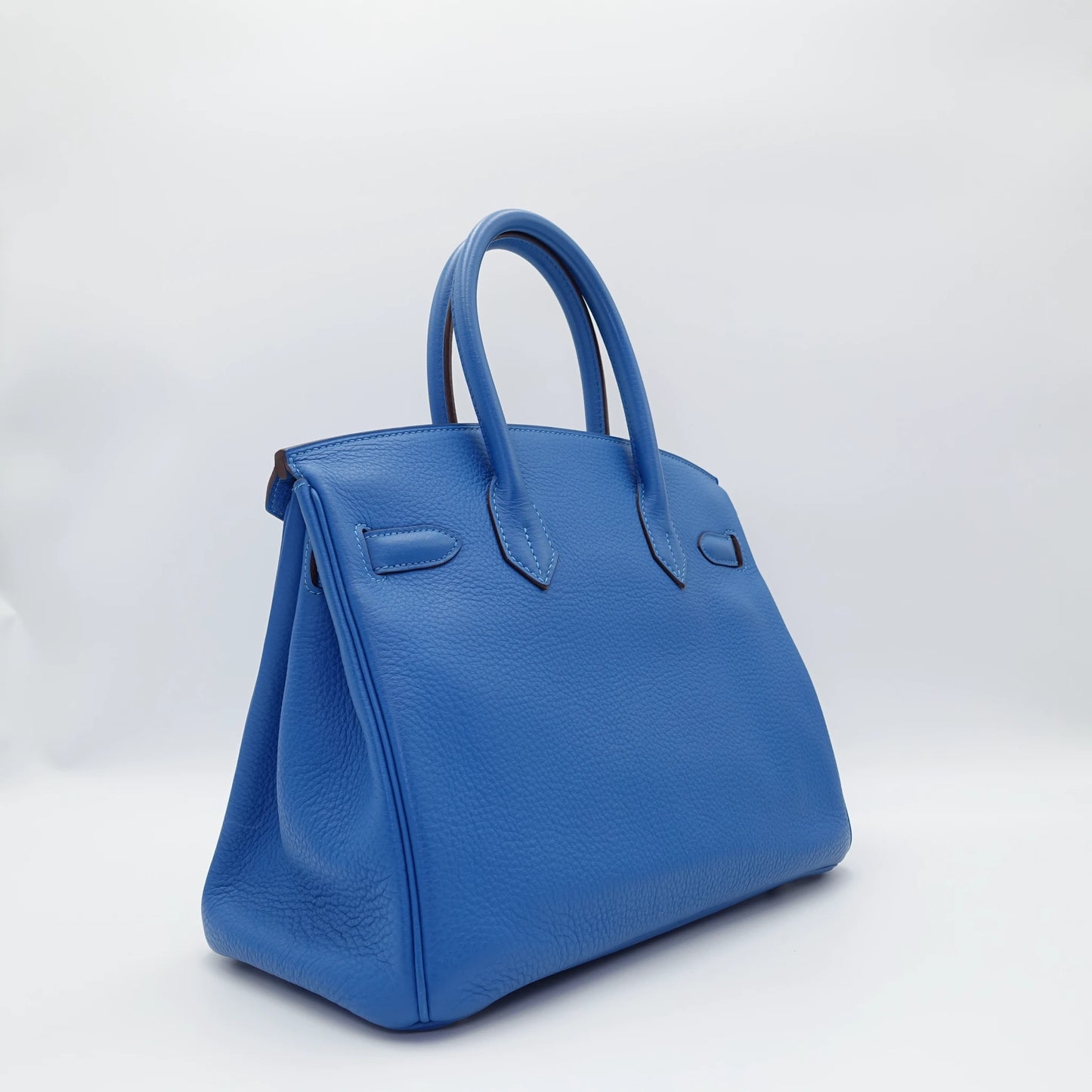 *HOT BUY* Hermes Birkin 30 Blue Mykonos in Clemence Leather with Palladium Hardware