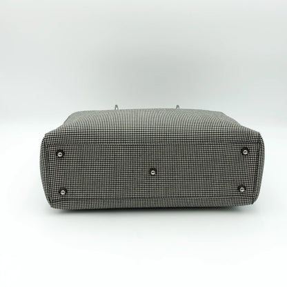 Dior Black and White Houndstooth Large Lady Dior Bag