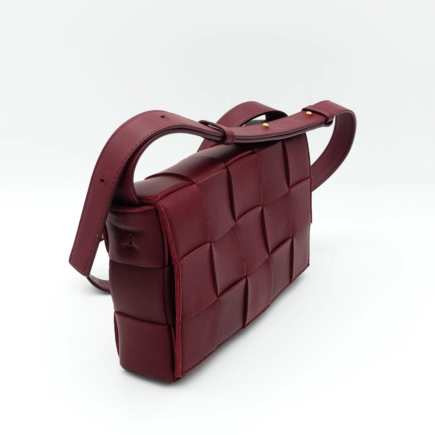 Bottega Veneta Cassette Bag – Intrecciato Leather in Deep Burgundy