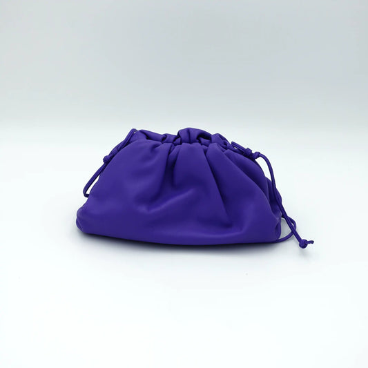 Bottega Veneta Small Pouch Bag in Purple Leather