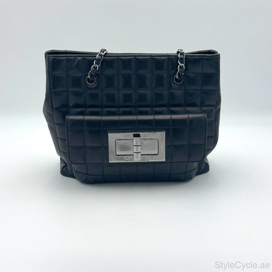Chanel Black Cube Bar Quilted Bag