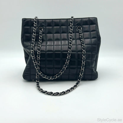 Chanel Black Cube Bar Quilted Bag