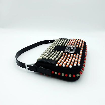 Fendi Baguette Beaded Shoulder Bag