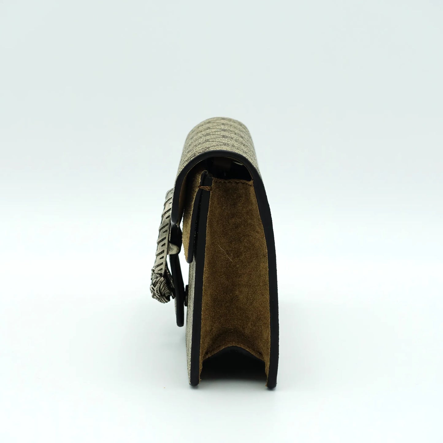 Gucci Dionysus Super Mini Shoulder Bag in GG Supreme Canvas with Suede Trim
