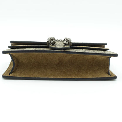 Gucci Dionysus Super Mini Shoulder Bag in GG Supreme Canvas with Suede Trim