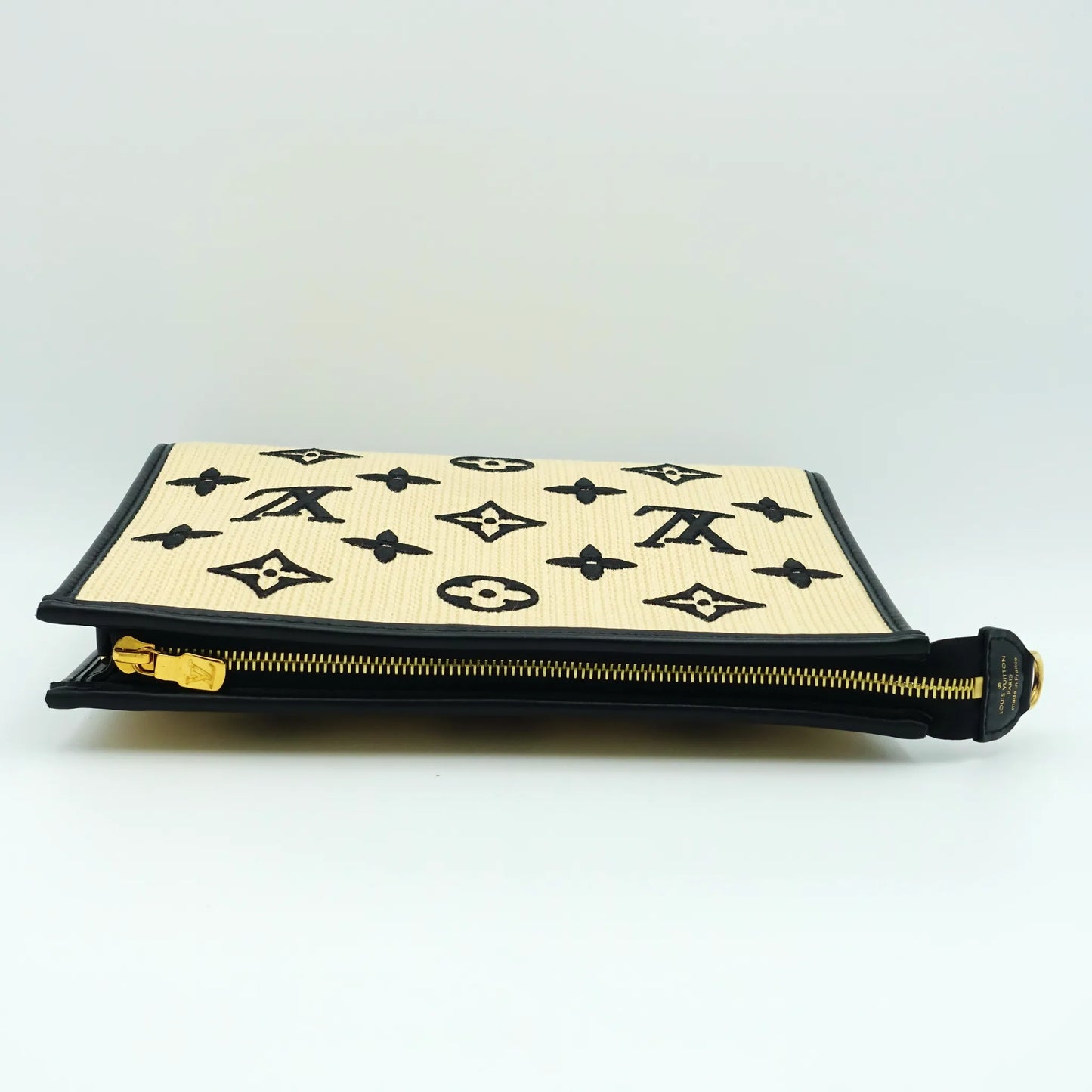 Louis Vuitton Monogram Raffia Leather and Pouch on Chain