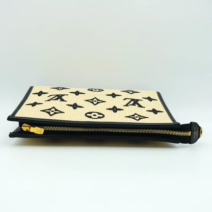 Louis Vuitton Monogram Raffia Leather and Pouch on Chain