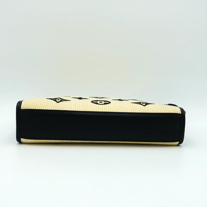 Louis Vuitton Monogram Raffia Leather and Pouch on Chain