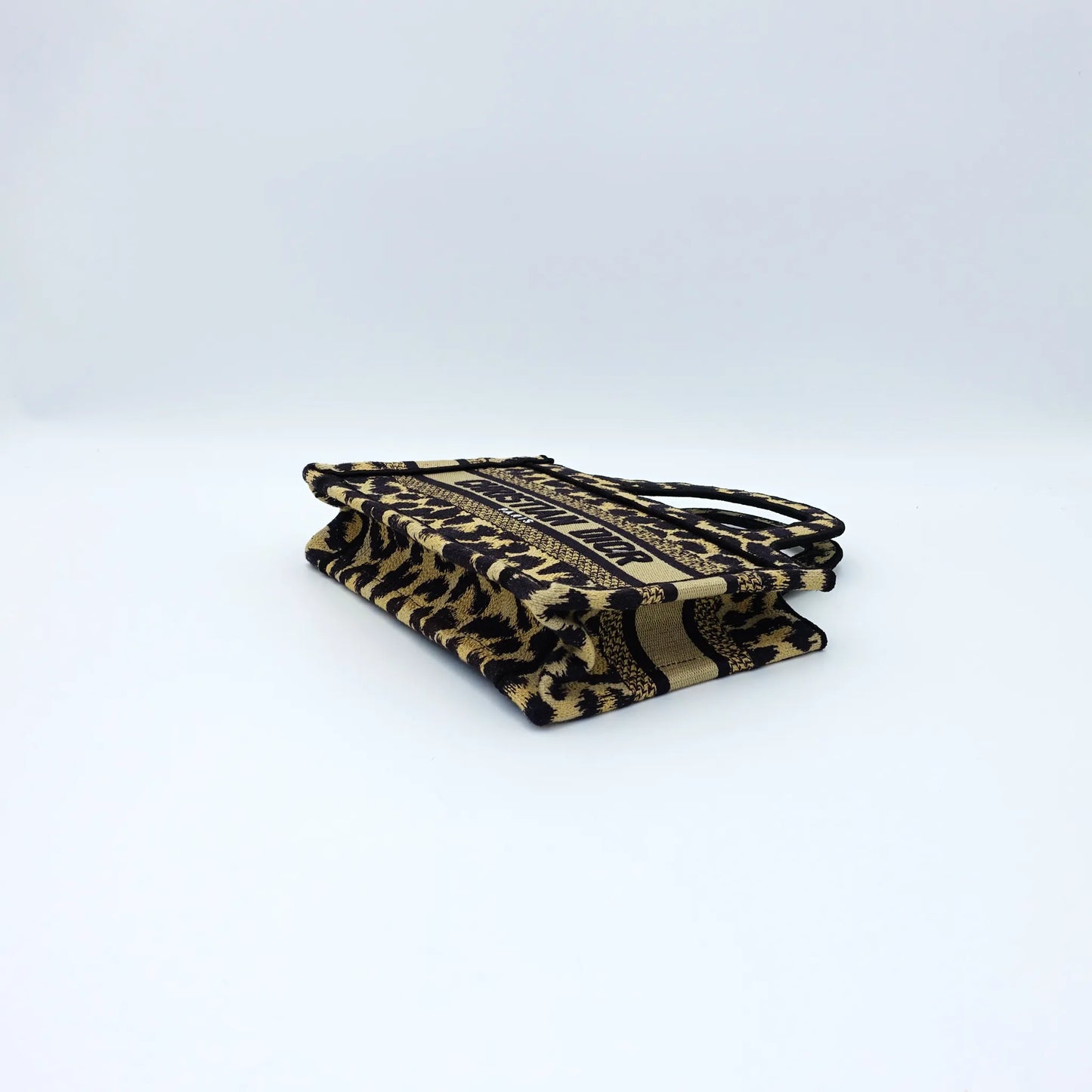 Dior Mini Book Tote in Mizza Leopard Embroidery