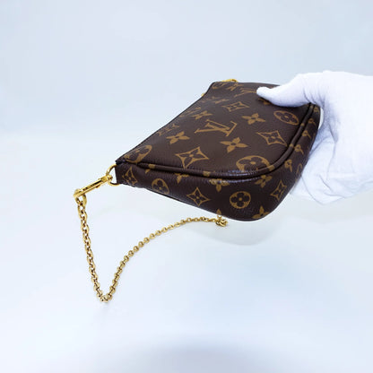 Louis Vuitton Multi Pochette in Monogram Canvas with Khaki Strap