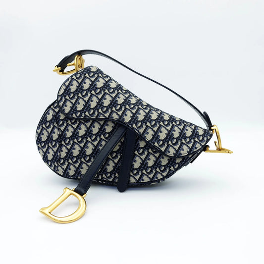 Dior Saddle Bag – Blue Oblique Canvas