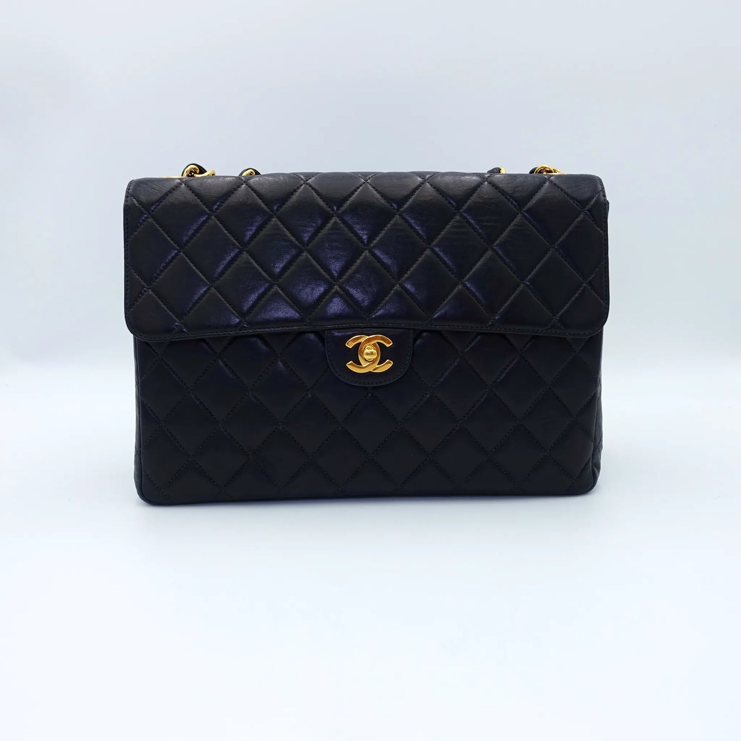 Chanel Classic Single Flap Bag – Black Quilted Lambskin with 24k Gold Hardware (Vintage Series)