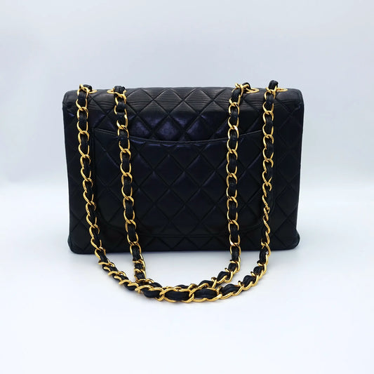 Chanel Classic Single Flap Bag – Black Quilted Lambskin with 24k Gold Hardware (Vintage Series)