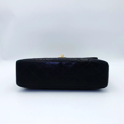 Chanel Classic Single Flap Bag – Black Quilted Lambskin with 24k Gold Hardware (Vintage Series)