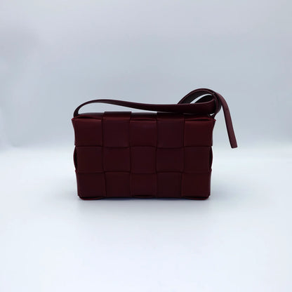 Bottega Veneta Cassette Bag – Intrecciato Leather in Deep Burgundy