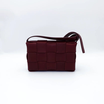 Bottega Veneta Cassette Bag – Intrecciato Leather in Deep Burgundy