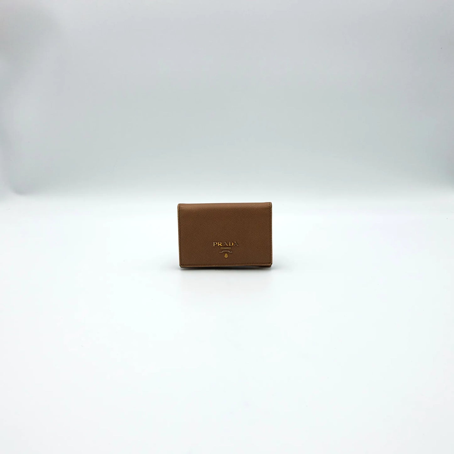 Prada Saffiano Leather Card Holder in Dusty Pink