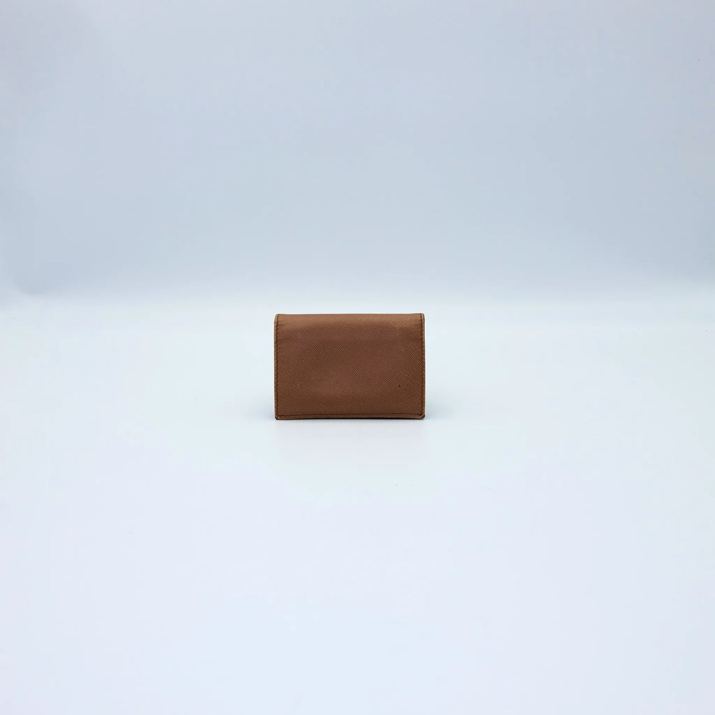 Prada Saffiano Leather Card Holder in Dusty Pink