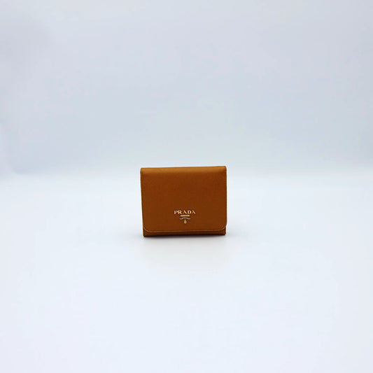Prada wallet crafted in signature Saffiano leather