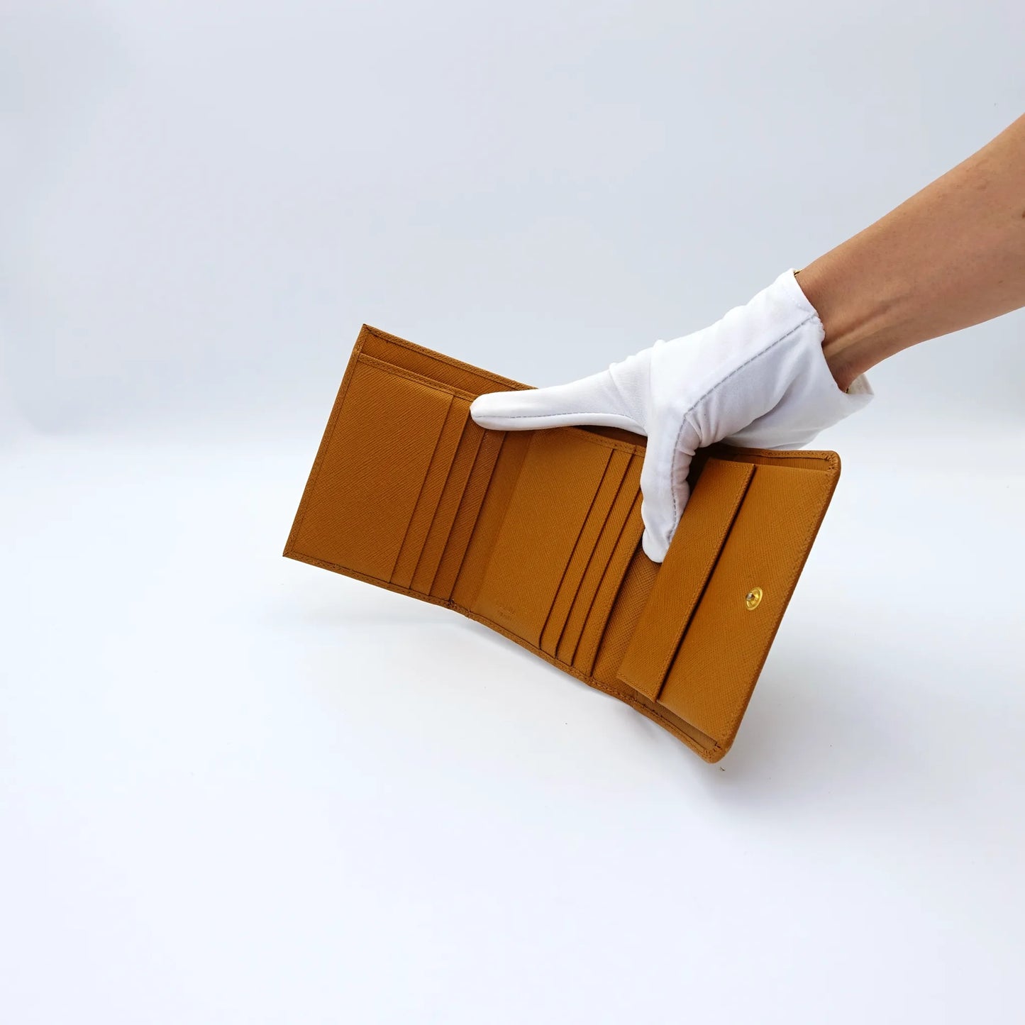 Prada wallet crafted in signature Saffiano leather