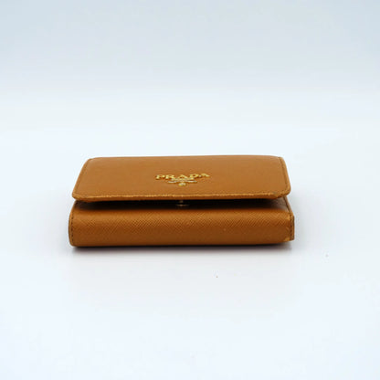 Prada wallet crafted in signature Saffiano leather