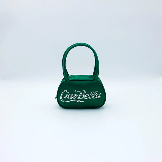 Amina Muaddi Super Amini Ciao Bella Bag in Satin